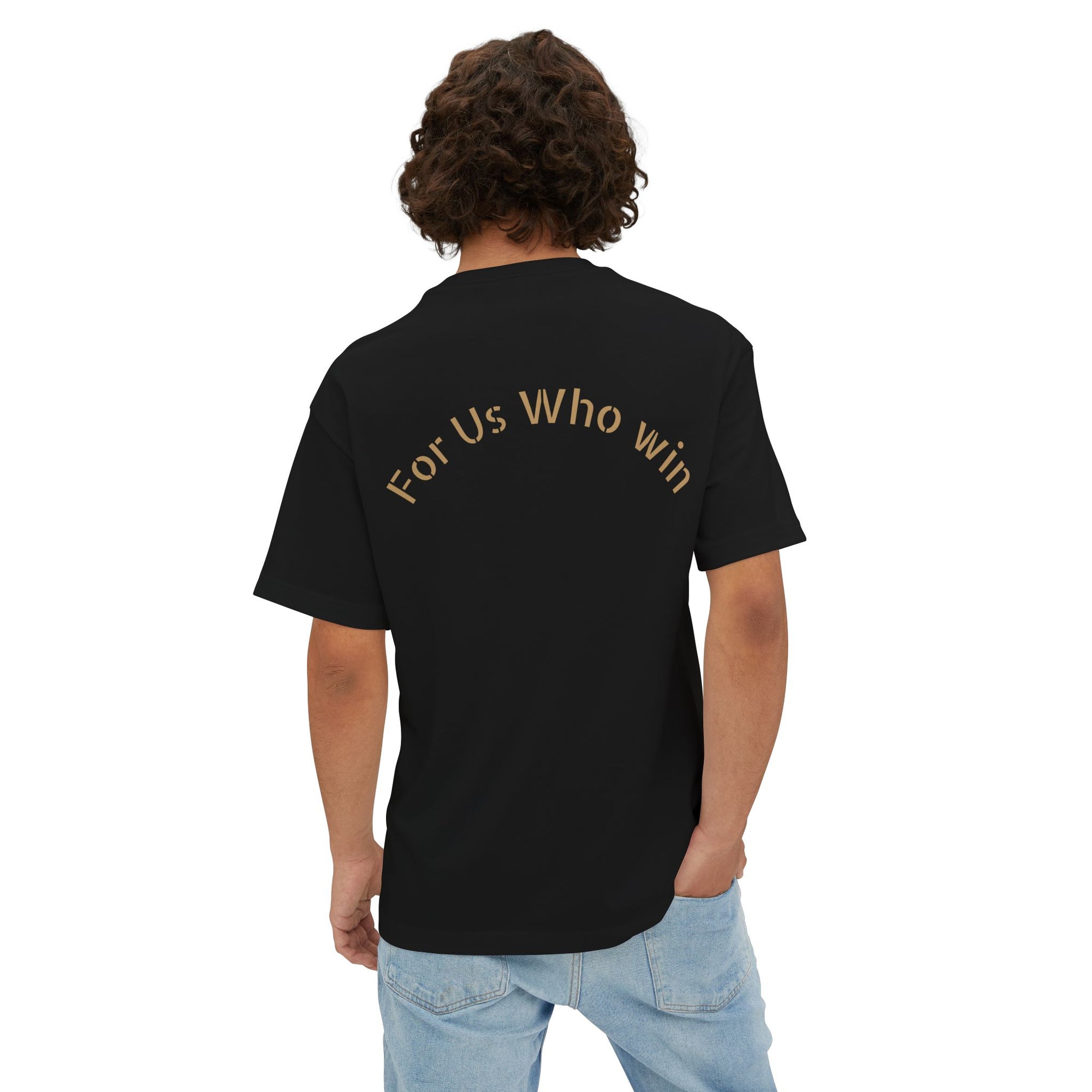 Airsoft Tshirt Unisex Oversized Boxy Tee with 'Those Who Win' Design